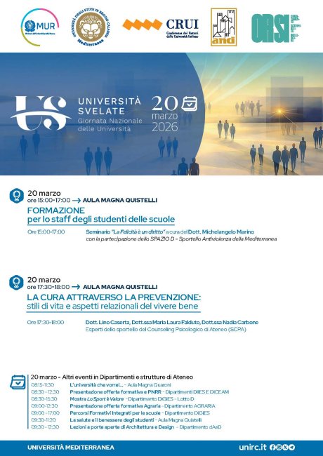 Universities revealed 2026 - Università Svelate 2026  Event