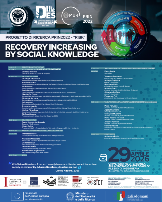 “Risk - Recovery Increasing by Social Knowledge”