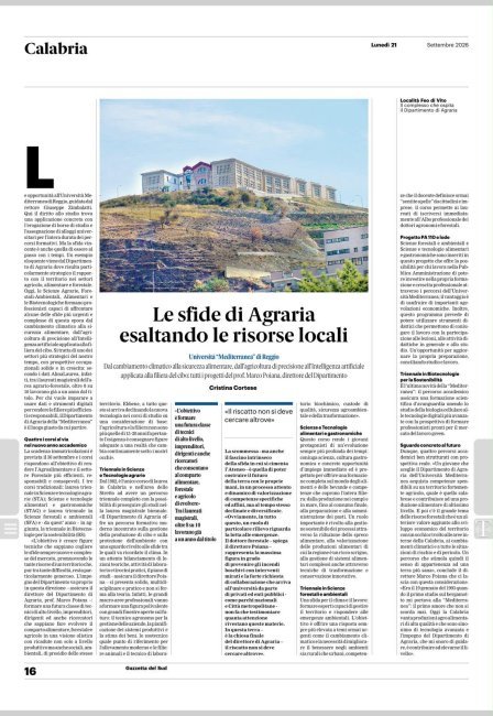 Agriculture - gazzetta del sud