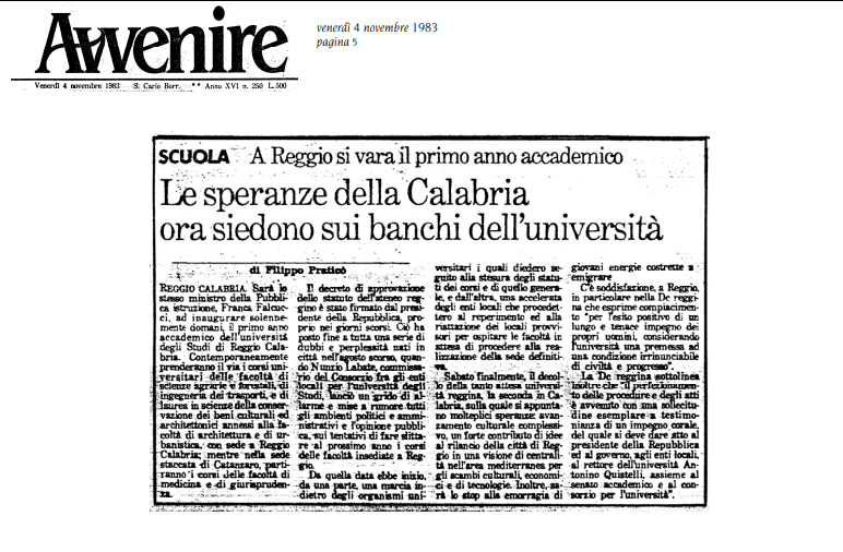 Università nascita