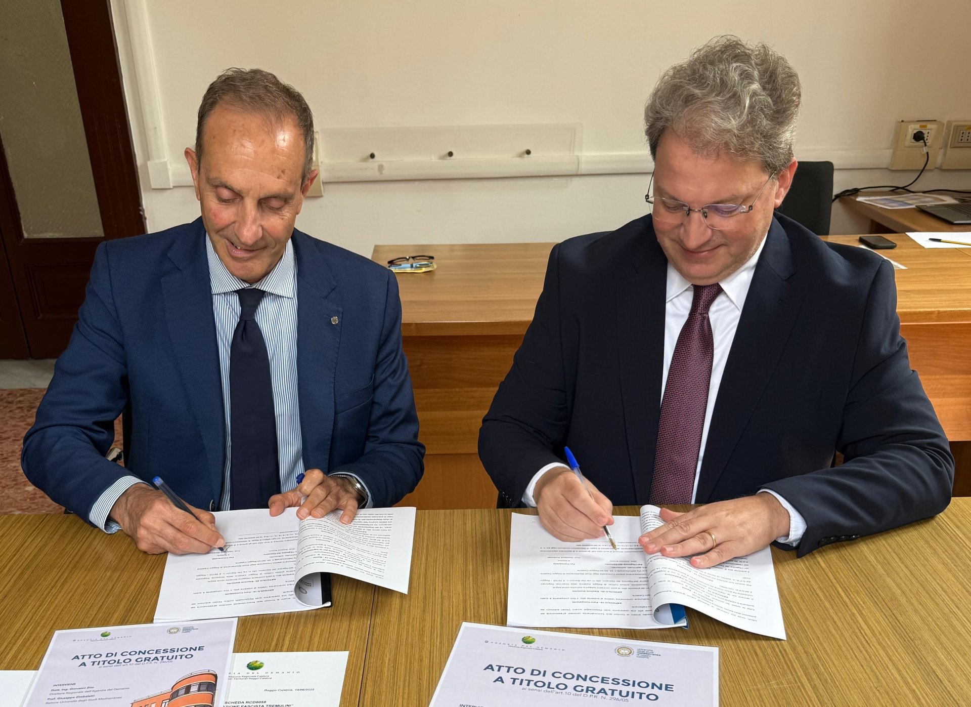 Agreement signed for the concession of a property between the Università Mediterranea and the State Property Agency
