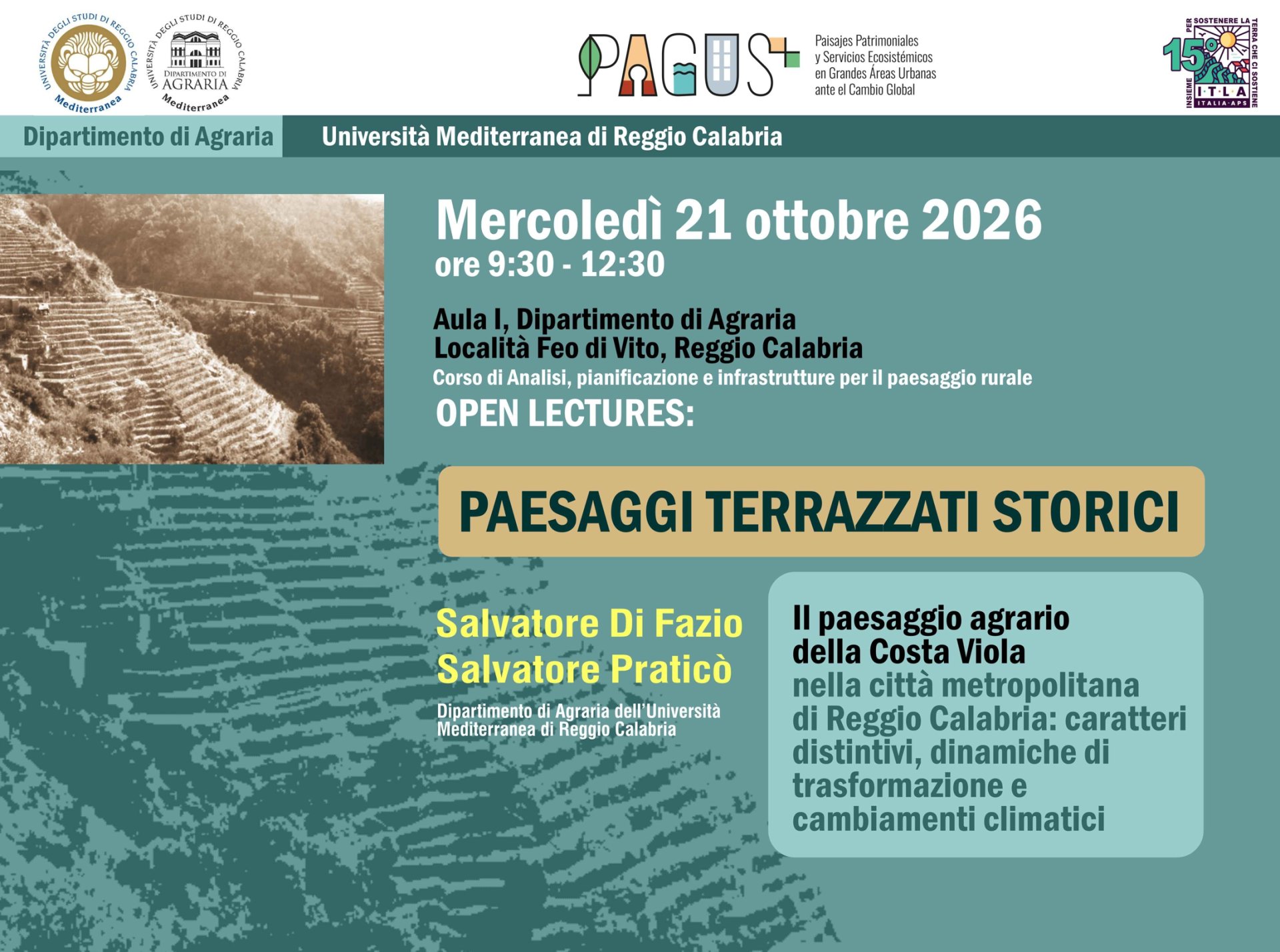 Department of Agriculture, as part of the ITLA initiatives and the PAGUS+ program